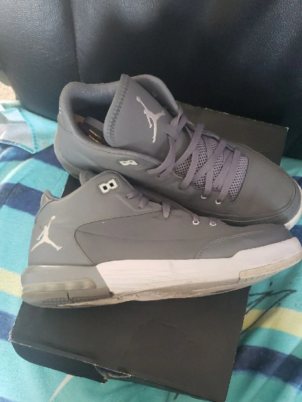 Jordan Flight Origin 3 Cool Grey White Black Box Label - Size 11